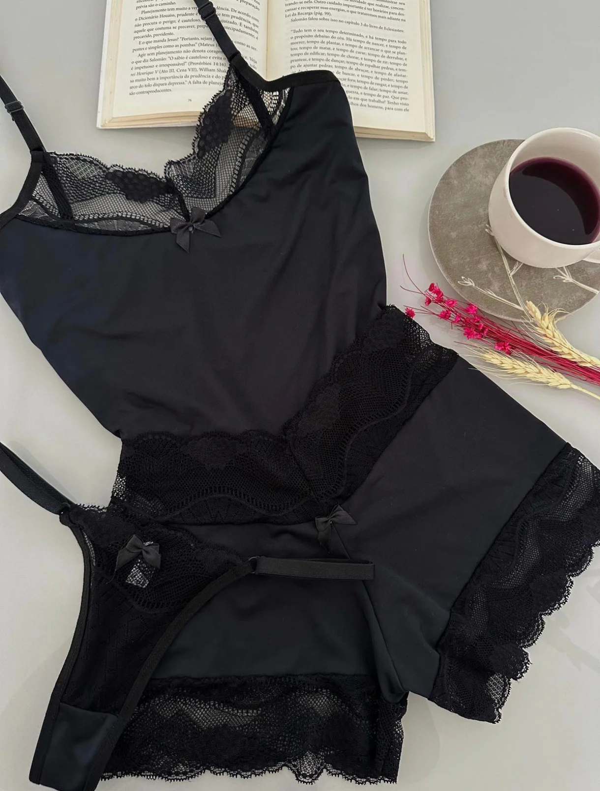 Baby doll Trio renda - Imagem 6