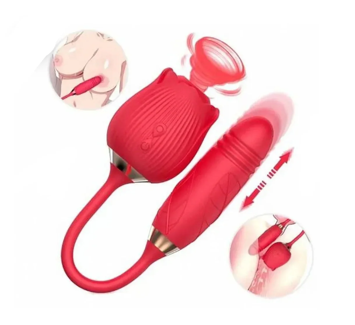 Vibro Rosa 2 em 1 vai e vem - Imagem 5
