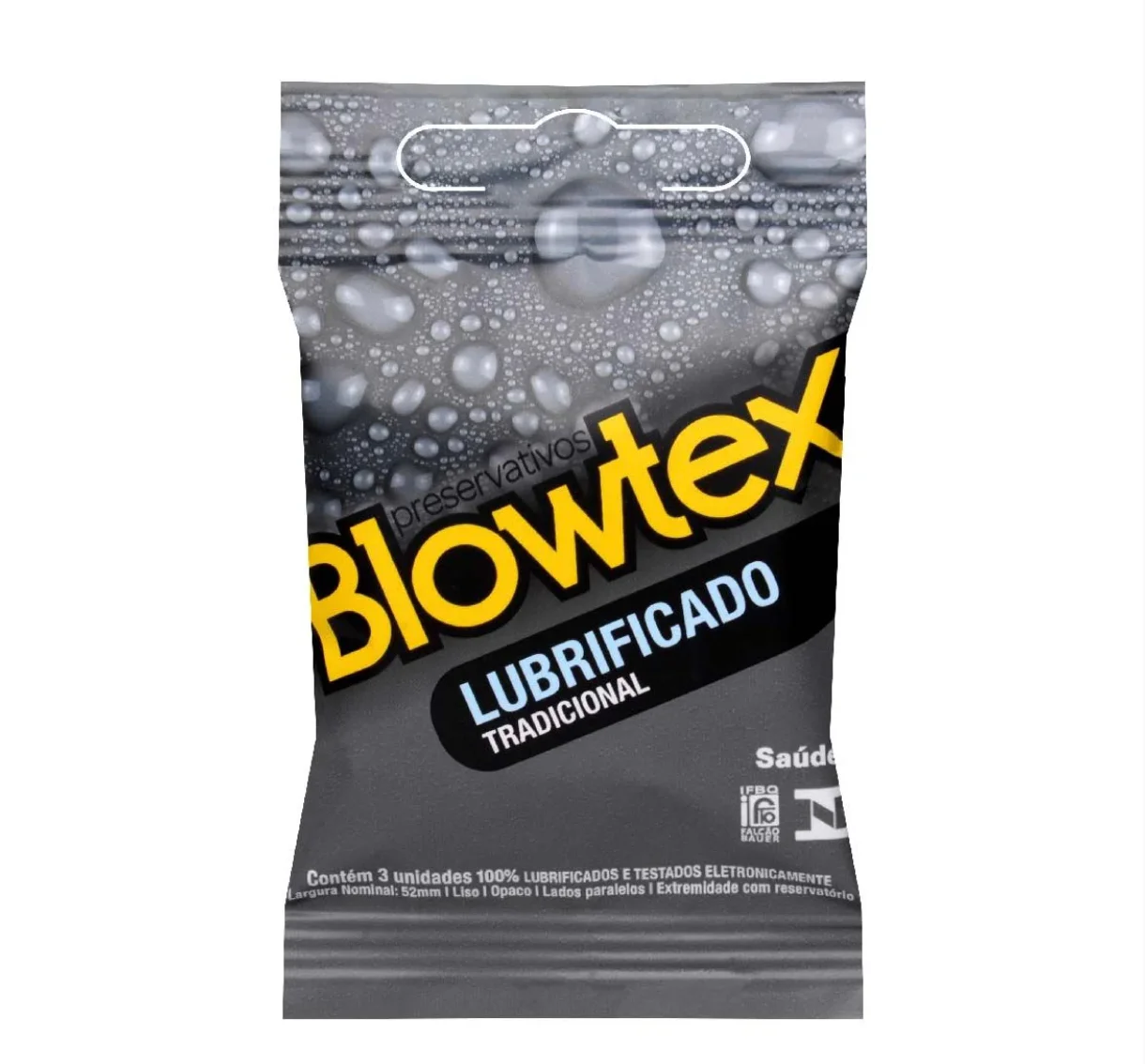 Preservativo lubrificado tradicional